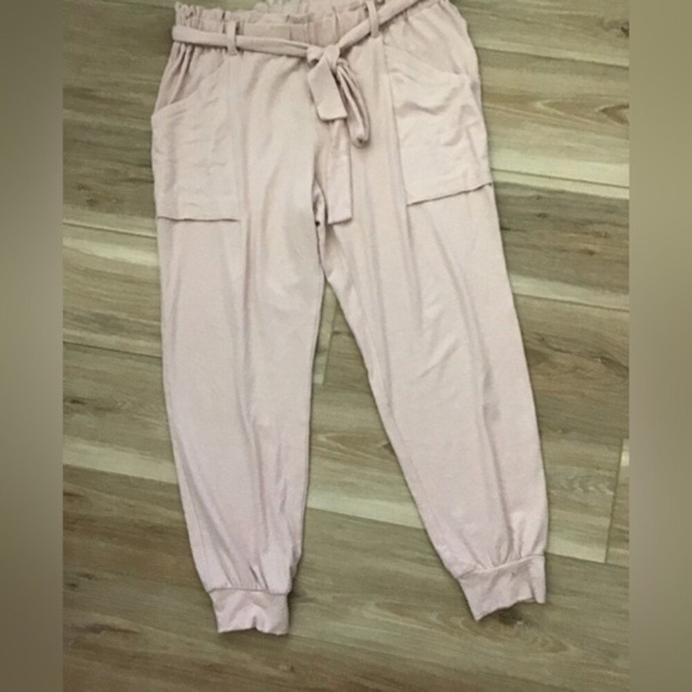 Gibson Tie Waist Soft Jersey Joggers L